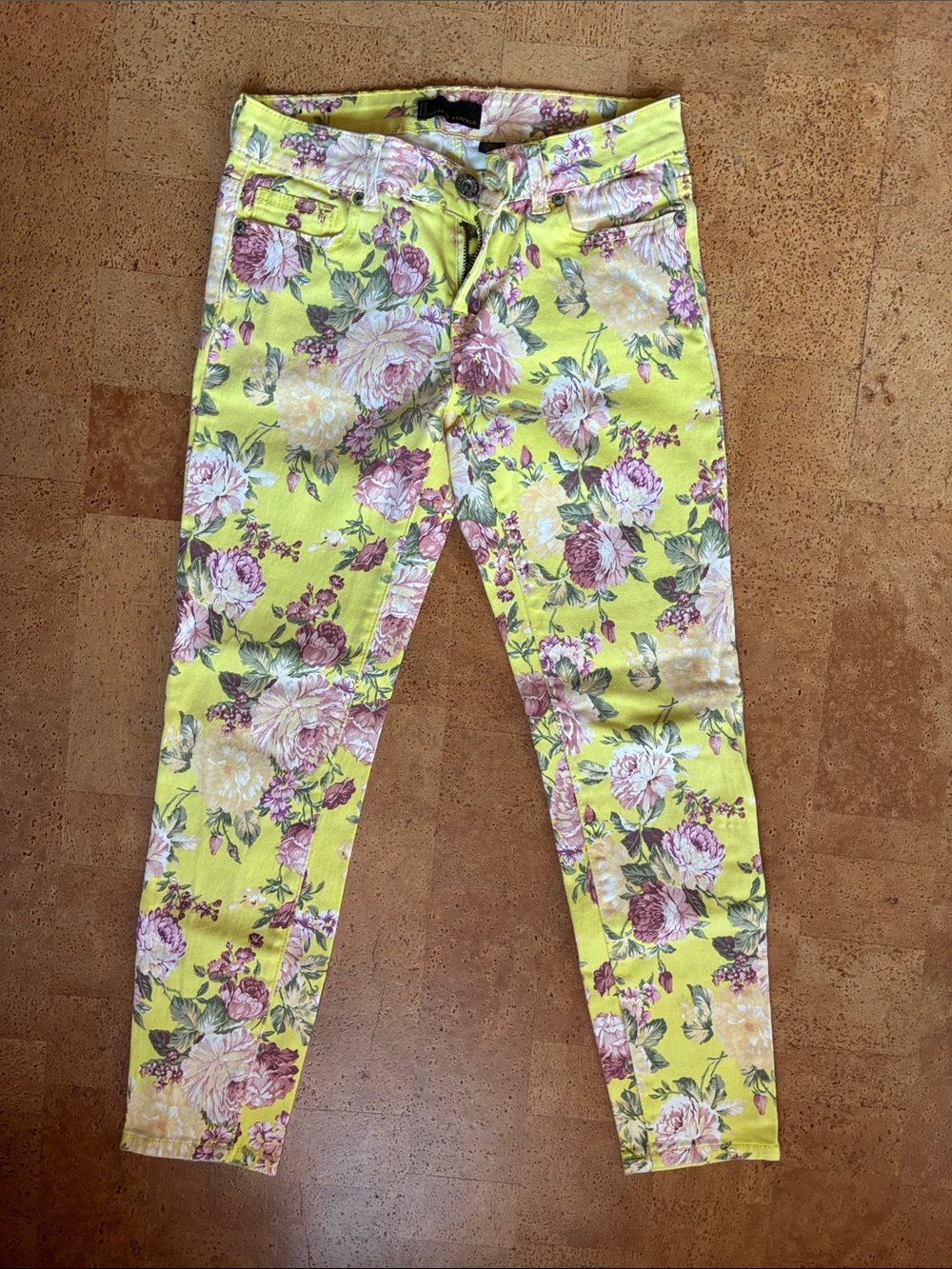 Floral Yellow Women’s Jeans